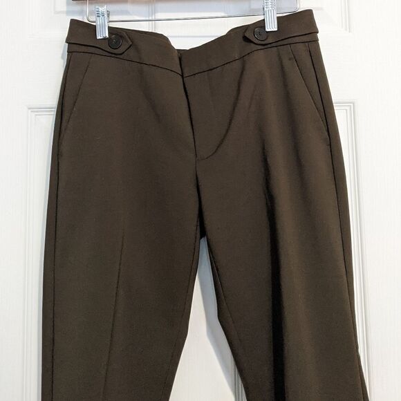 Mango Slim Fit Olive Green Pants Trousers Modern - Picture 2 of 7